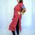 Cotton Red Dabu Handblock Printed Long Kurti for Women
