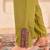 Embroidery Lace Mustard Yellow Rayon Co Ords for Women