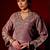Embroidered Dusty Mauve Silk Blend Co Ords for Women