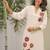 Embroidered Off White Cotton Blend Co Ords for Women