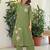 Embroidered Pista Green Viscose Rayon Co Ords for Women