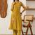 Embroidered Mustard Yellow Viscose Rayon Co Ords for Women