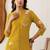 Embroidered Mustard Yellow Viscose Rayon Co Ords for Women