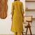 Embroidered Mustard Yellow Viscose Rayon Co Ords for Women
