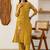 Embroidered Mustard Yellow Viscose Rayon Co Ords for Women