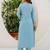 Floral Embroidered Thread Work Straight Kurta With Trousers & Dupatta