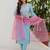Floral Embroidered Thread Work Straight Kurta With Trousers & Dupatta