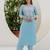 Floral Embroidered Thread Work Straight Kurta With Trousers & Dupatta