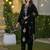 Women Ethnic Motifs Embroidered Regular Thread Work Velvet Kurta with Trousers & With Dupatta