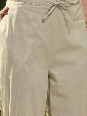 Embroidered Beige Viscose Rayon Co Ords for Women 4