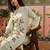 Embroidered Beige Viscose Rayon Co Ords for Women