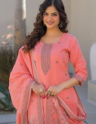 Women Ethnic Motifs Printed Regular Kurta with Trousers & With Dupatta 5
