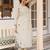 Embroidered Beige Cotton Blend Co Ords for Women