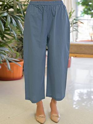 Embroidered Dusty Blue Viscose Rayon Co Ords for Women 4
