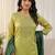Ethnic Motifs Embroidered Thread Work Kurta with Trousers & With Dupatta