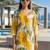 Printed Off White & Yellow Cotton Blend Co Ords for Women