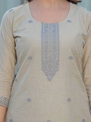Women Ethnic Motifs Embroidered Regular Thread Work Kurta with Trousers & With Dupatta 2