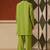 Embroidered Lime Green Viscose Rayon Co Ords for Women