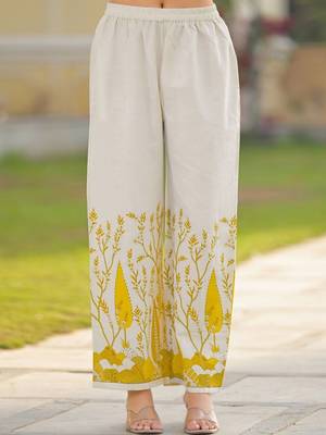 Printed Off White Cotton Blend Co Ords for Women 4