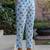 Women Blue Floral Printed Regular Kurta with Trousers & With Dupatta
