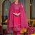 Women Ethnic Motifs Embroidered Regular Thread Work Silk Chiffon Kurta with Trousers & With Dupatta