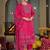 Women Ethnic Motifs Embroidered Regular Thread Work Silk Chiffon Kurta with Trousers & With Dupatta