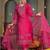 Women Ethnic Motifs Embroidered Regular Thread Work Silk Chiffon Kurta with Trousers & With Dupatta