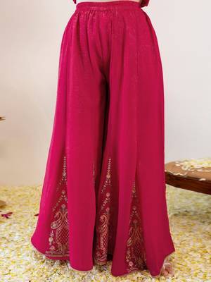Women Ethnic Motifs Embroidered Regular Kurta with Sharara & With Dupatta 4