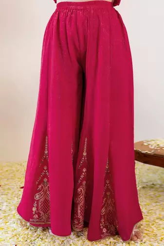 Women Ethnic Motifs Embroidered Regular Kurta with Sharara & With Dupatta