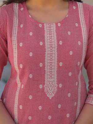 Women Ethnic Motifs Embroidered Regular Thread Work Kurta with Trousers & With Dupatta 5