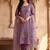 Women Floral Embroidered Regular Thread Work Kurta with Trousers & With Dupatta