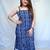 Cotton Indigo Dabu Handblock Printed Long Kurti for Women