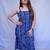 Cotton Indigo Dabu Handblock Printed Long Kurti for Women