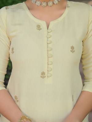 Women Ethnic Motifs Embroidered Regular Sequinned Kurta with Trousers & With Dupatta 4