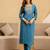 Women Ethnic Motifs Embroidered Regular Thread Work Kurta Set With Dupatta