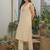 Embroidered Cream Viscose Rayon Co Ords for Women