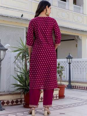 Women Ethnic Motifs Printed Regular Pure Cotton Kurta with Trousers & With Dupatta 2
