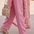 Women Pink Organza Embroidered Straight Kurta Trousers with Dupatta