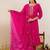 Women Floral Embroidered Regular Thread Work Pure Cotton Kurta with Trousers & With Dupatta