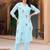 Women Floral Printed Regular Thread Work Chanderi Silk Kurta with Trousers & With Dupatta