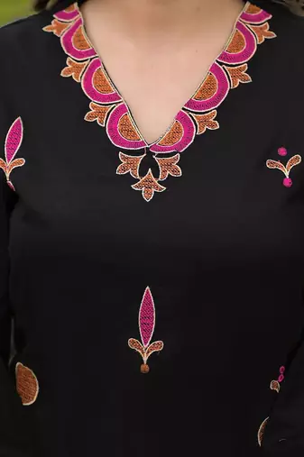 Ethnic Motifs Embroidered Regular Thread Work Kurta with Trousers & Dupatta