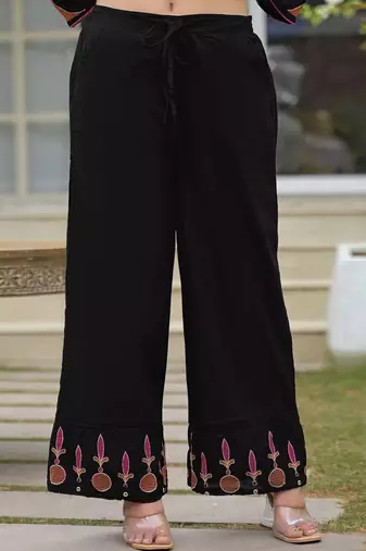 Ethnic Motifs Embroidered Regular Thread Work Kurta with Trousers & Dupatta