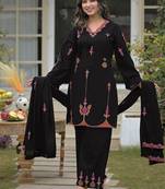 Ethnic Motifs Embroidered Regular Thread Work Kurta with Trousers & Dupatta