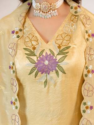 Women Embroidered Regular Kurta with Pyjamas & With Dupatta 4