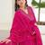 Women Ethnic Motifs Embroidered Pleated Thread Work Kurta with Trousers & With Dupatta