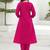 Women Ethnic Motifs Embroidered Pleated Thread Work Kurta with Trousers & With Dupatta