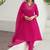 Women Ethnic Motifs Embroidered Pleated Thread Work Kurta with Trousers & With Dupatta