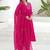 Women Ethnic Motifs Embroidered Pleated Thread Work Kurta with Trousers & With Dupatta