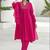 Women Ethnic Motifs Embroidered Pleated Thread Work Kurta with Trousers & With Dupatta