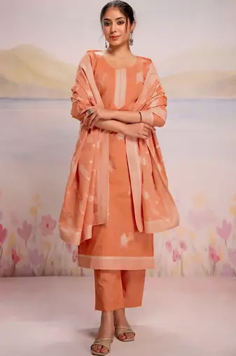Women Ethnic Motifs Embroidered Regular Thread Work Pure Cotton Kurta with Trousers & With Dupatta